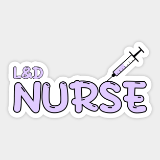 Labor and Delivery Nurse Purple Sticker